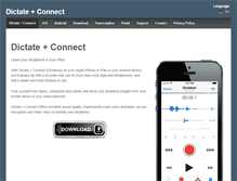 Tablet Screenshot of dictate-connect.com